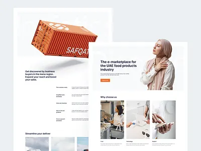 Safqat pages about us b2bmarketplace buyer cleanui registrationflow safqat uidesign uxdesign webdesign