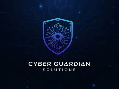Cyber Guardian Solutions - Shield Logo branding cybersecurity fingerprint graphic design icon illustration logo logo design logodesign security shield tech technology