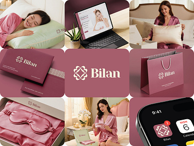 Luxury Brand Identity Design for Bilan brand designer brand identity design brand identity designer branding design graphic design graphic designer label design logo logo design luxury brand identity luxury branding luxury logo minimal logo packaging packaging design pillowcase brand unique brand visual identity women brand