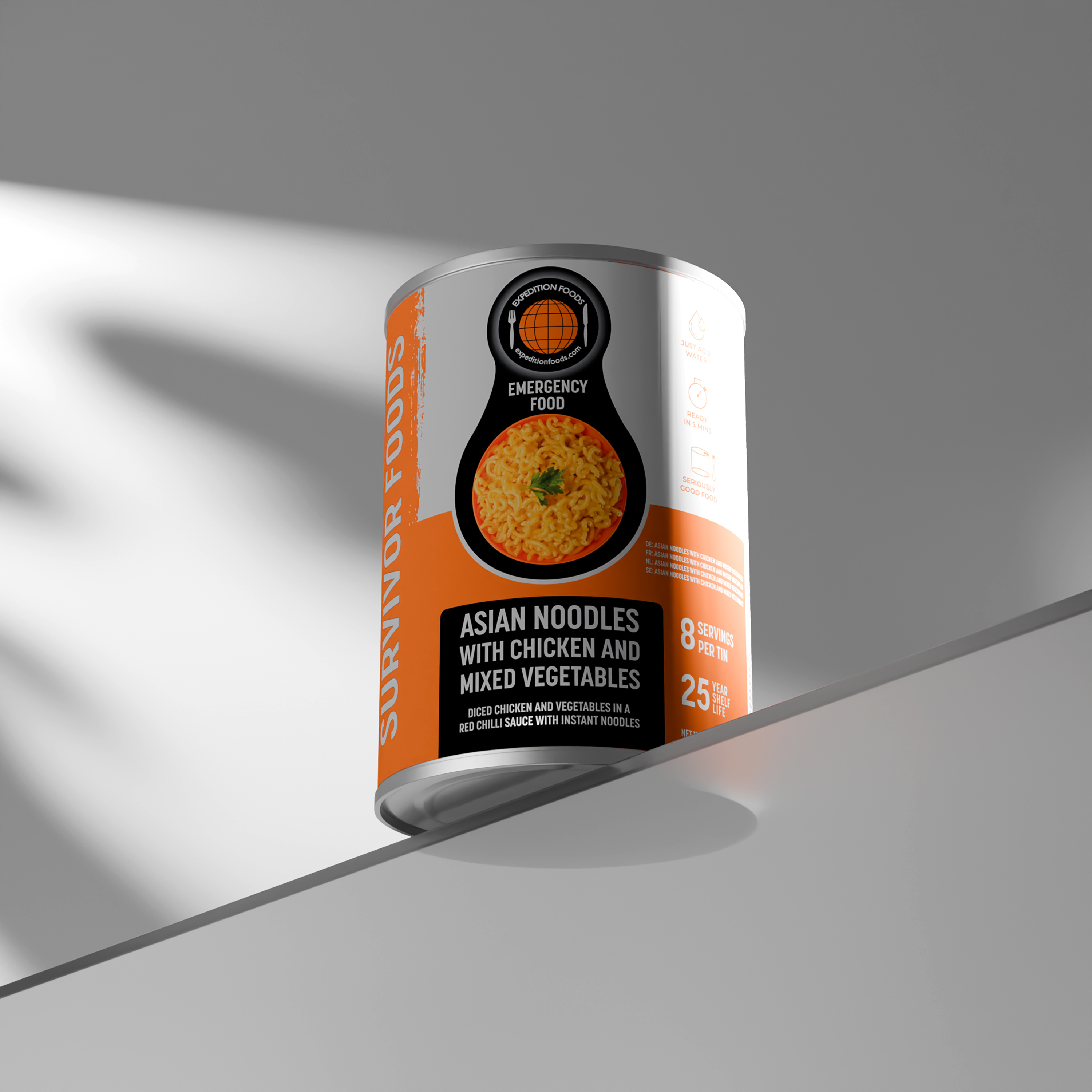 Emergency Food Packaging Design in Tin Can emergency food food food packaging jar label design packaging tin can tin packaging