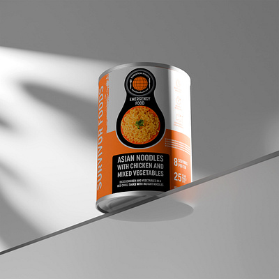 Emergency Food Packaging Design in Tin Can emergency food food food packaging jar label design packaging tin can tin packaging