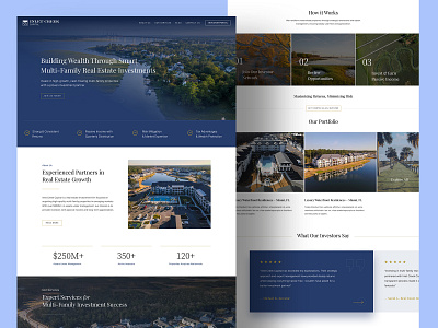 Website Design for Real Estate Investment apartment creative design inovative inspiration investing investment landing page luxury modern multifamily profile property real estate ui ux ui website