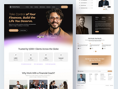 Financial Coaching Website • Personal Branding Website • Finance business coach website career coaching coaching landing page consulting website financial coach financial education financial planning dashboard jabel linkedin coach modern coaching website money coaching website online coach personal brand design personal branding website personal finance mentor personal portfolio website personal website podcast coach trexa lab wealth management platform