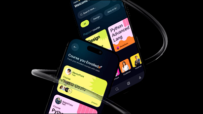 📚E-Learning Mobile App app application design branding clean dark ui design design services e learning graphic design illustration learning platform mobile app mobile ui mockup typography ui ui design ux ux design vector
