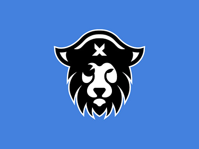 lion pirate logo animal logo bandit pirate logo branding design graphic design lion cool logo lion logo lion pirate logo logo logo sale vector