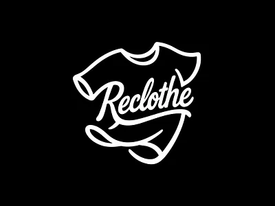 Reclothe Logo — Minimalist Sustainable Clothing Brand Identity black and white clothe brand identity clothe branding clothing logo creative logo eco friendly design eco iniciative eco logo eco logotype funny logotype graphic design graphic designer minimalism hoody minimalistic t shirt print design reclothe logo retro logo reusable concept sustainable logo t shirts design