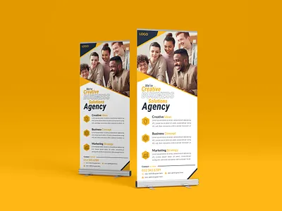 Business Roll- Up Banner Design standeedesign