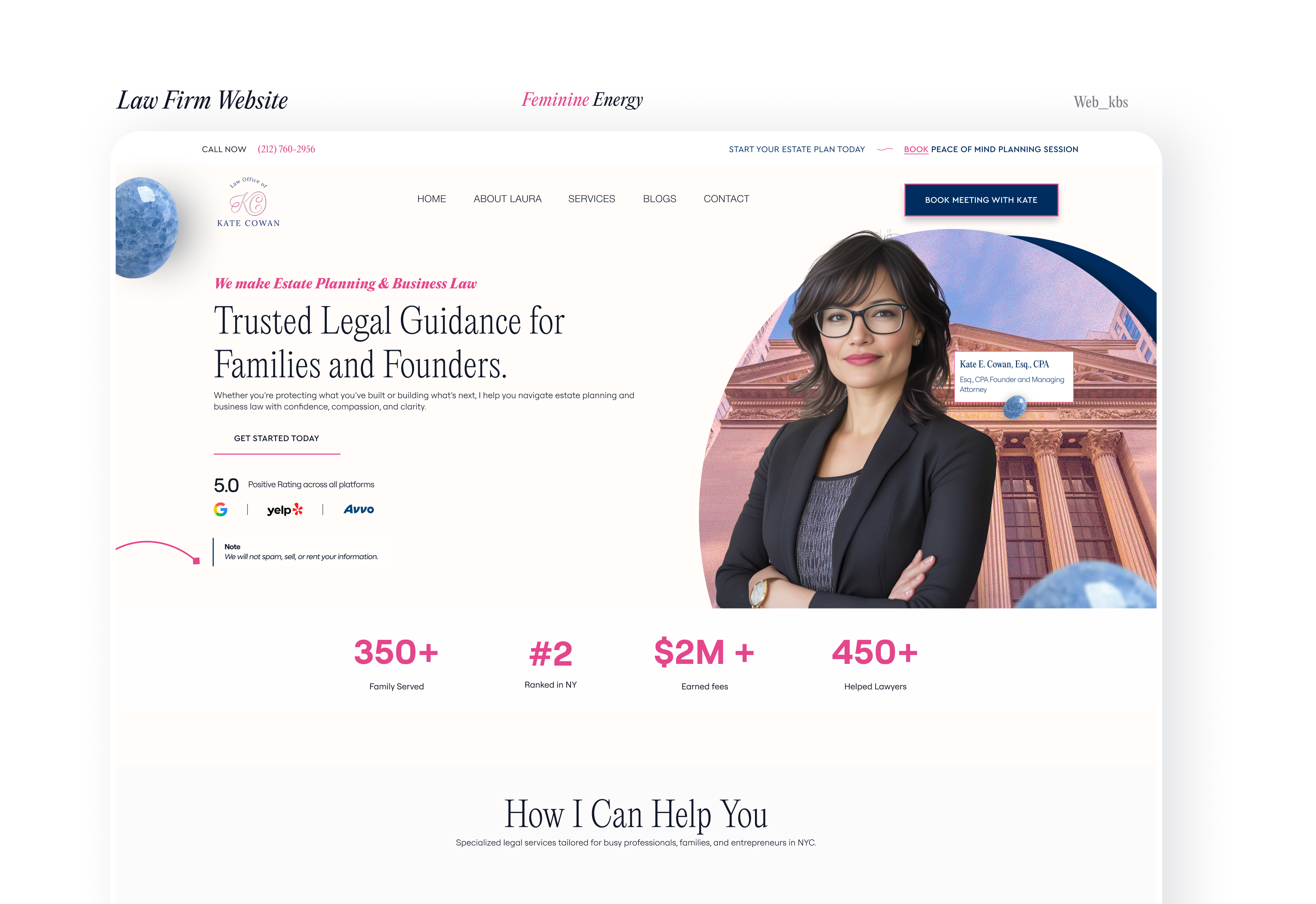 Lawfirm website with a feminine touch feminine feminine feel law firm website lawfirm ui ui ux design ux design