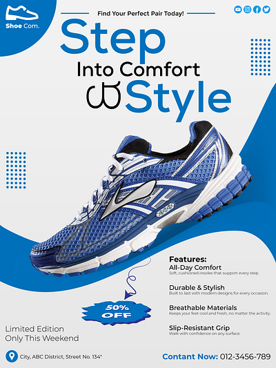 Shoe Poster Design designs graphic design illustration illustrator poster shoeposter