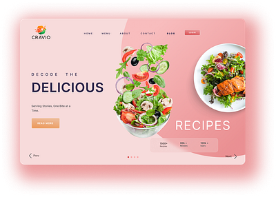 🍽️ Cravio Blog Page – Decode the Delicious! deliveryapp foodapp graphic design illustration ui uxbeginner webdesign webui
