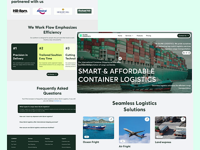 Qlink Logistics - Landing Page animation app branding darktheme design graphic design illustration landing page layout logistics logo microinteraction morden motion graphics uidesign uiux uxdesign web design webdesign website