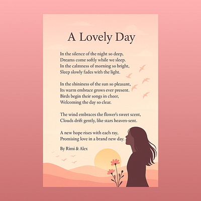 A lovely Day Poetry art books kidness love nature poem poetry