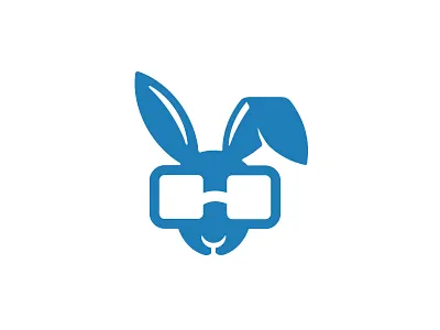 Geeky Rabbit - logo design animal branding bunny cute eyeglasses geek logo logo design mascot nerd rabbit