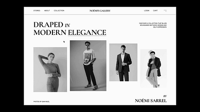 Noémi's Gallery – UI Animation Concept animation branding designconcept fashion figmaprototype microinteraction motion graphics smoothinteractiondesign smoothtransition ui uianimation uxdesign webanimation
