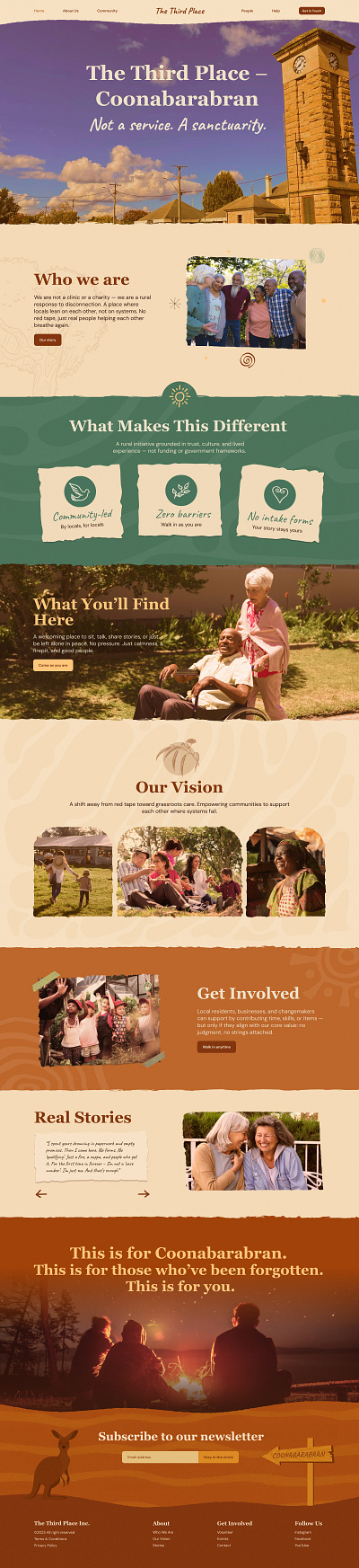 The Third Place – Coonabarabran Web Design agemandi landing page design ui web design