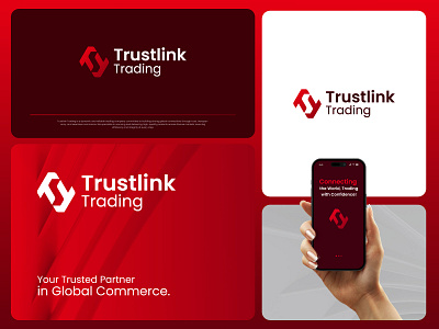 TrustLink Trading Logo Branding Design brand identity branding design graphic design illustration logo logo design trading vector