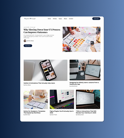 Blog Section Design blog section
