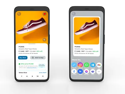 Social Share Button link product sharing