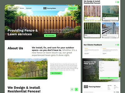 Fencing Service Website Design fencing fencingbusiness fencinglandingpage fencingservice fencingservicewebsite fencingwebsite guarding homeprotect homerepairwebsite outdoor productdesign safeguarding securing websitedesign yardgard