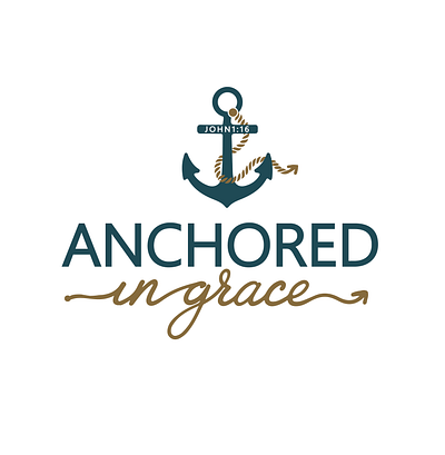 ANCHORED IN GRACE-> anchored charity christian grace logo typography
