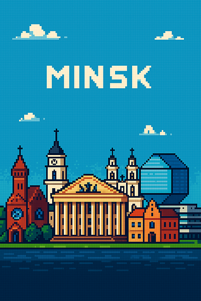Pixel Minsk 2d minsk minsk pixel belarus pixel minsk ui urban symmetry