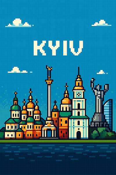 Pixel Kyiv 2d city 2d pixel art kiev kyev kyiv pixel art pixel ukraine ukraine