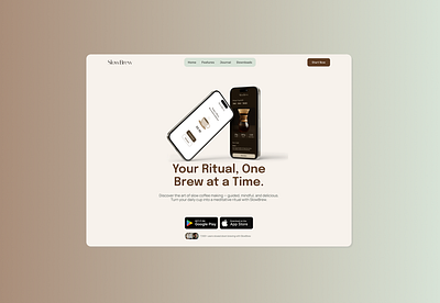 SlowBrew Website Design herosection