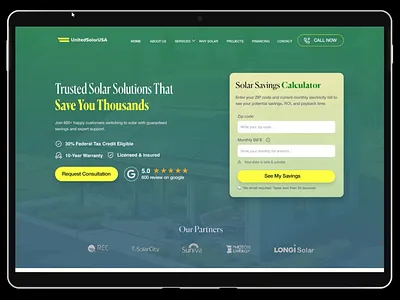 Custom Solar Website Redesign – Built to Win Clients energyefficiency