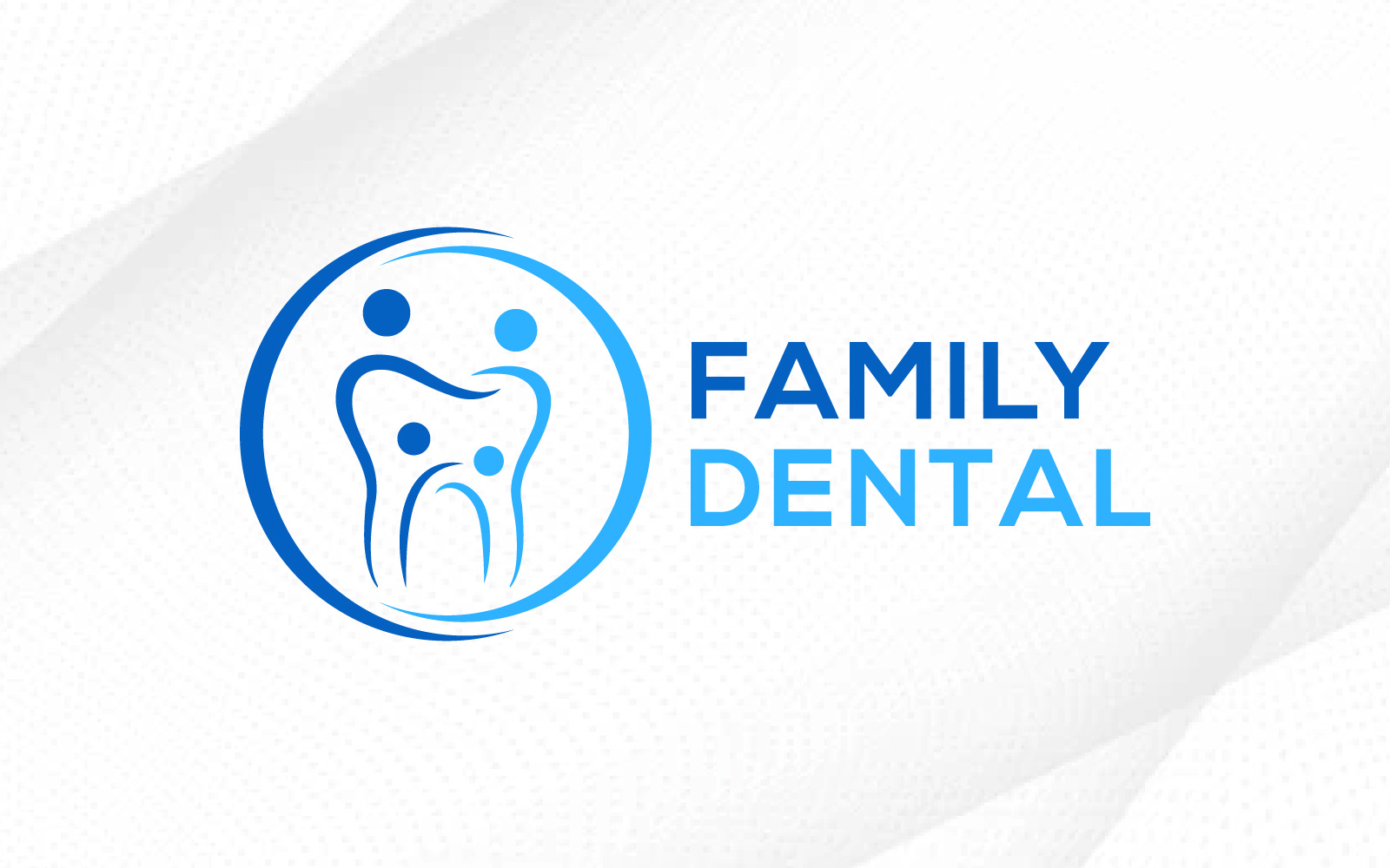 Family Dental Logo Design, orthodontics logo happy teeth logo by LOGOXpress  on Dribbble, image size:1600x1000