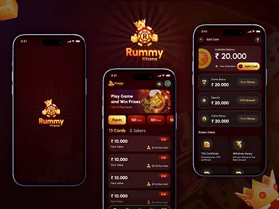 Rummy Game UI game mobile app ui ui design