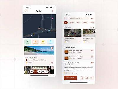 UI/UX for Travel Explorer App app brand branding clean ui mobile app mobile app ui product design travel travel app travel companion travel world ui ui design uiux user interface ux design visual design