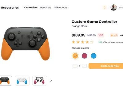 🕹️ Day 33 – Customize Product UI Challenge daily ui dailyui ui uichallenge