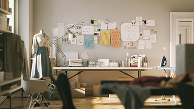 Artist's Studio 3d 3dsmax architectural visualization archviz design digital illustration photoshop render v ray