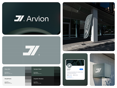 Arvion — Visual Identity System art direction bike brand brand identity brand system branding clean design color palette concept design graphic design layout logo minimal mobility modern product design typography ui ux visual identity