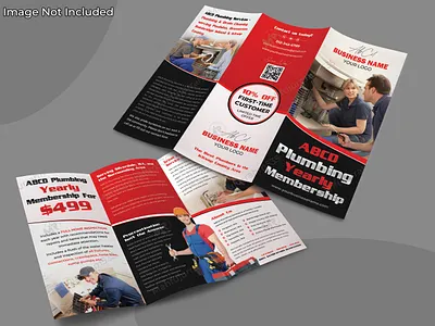 Plumbing Services Trifold Brochure Design heating brochure