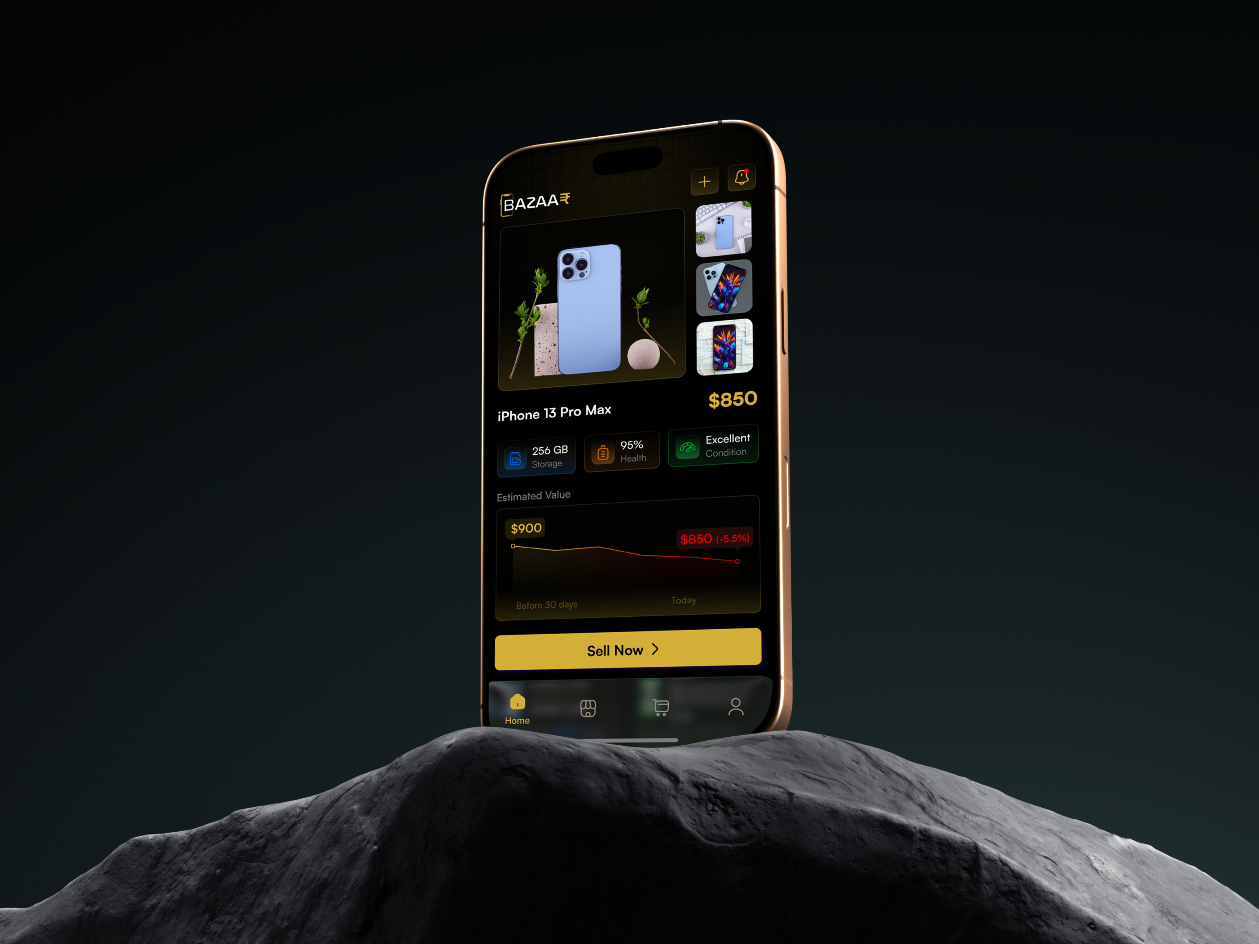 Mobile Resale App UI – Sell Smarter, Faster 2025 app design darkmode elegant figma fintech graphic design luxury mockup modern premium resale phone trending ui uiux