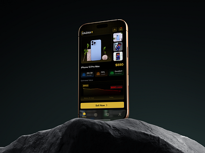 Mobile Resale App UI – Sell Smarter, Faster 2025 app design darkmode elegant figma fintech graphic design luxury mockup modern premium resale phone trending ui uiux
