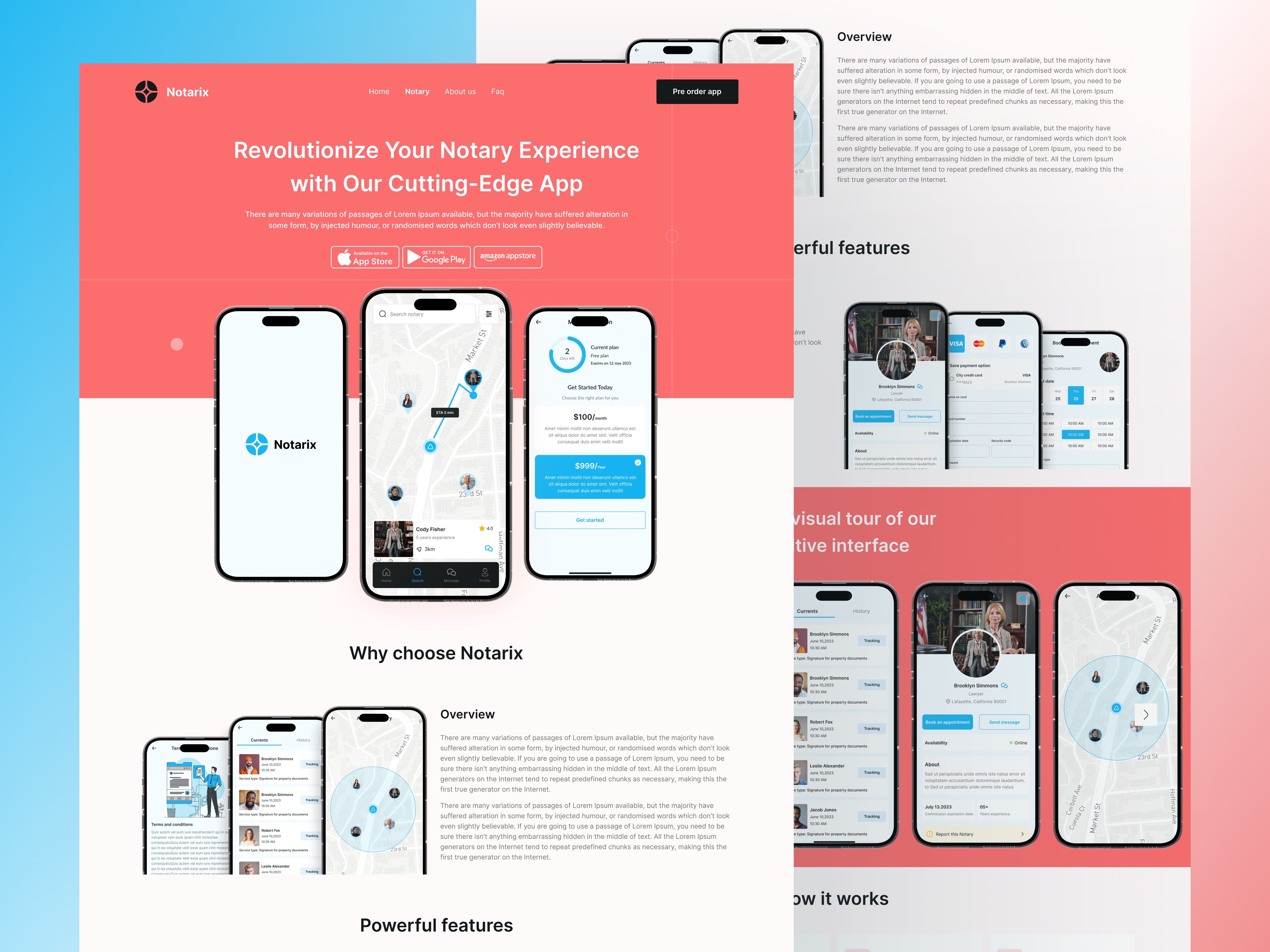 Example of Premium Landing Page Design ( 1 Page)