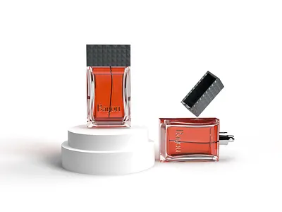 Perfume label and 3D bottle design 3d 3d bottle 3d model 3d render bottle label brand identity label design labelpackaging luxury packagedesign packaging packaging design perfume print