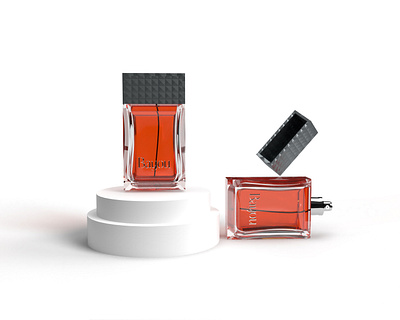 Perfume label and 3D bottle design 3d 3d bottle 3d model 3d render bottle label brand identity label design labelpackaging luxury packagedesign packaging packaging design perfume print