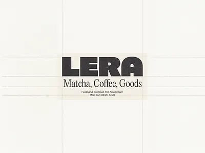 Lera: Matcha, Coffee, Goods black and white bold brand brand identity branding coffee company branding design goods graphic design lera logo logo design logotype logotype design matcha visual identity
