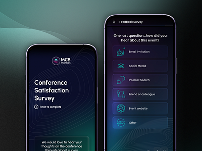 Satisfaction Survey Forms animation colours conference survey dark theme futuristic glass effect mobile app rating scale satisfaction survey form survey form design typography ui design ux design