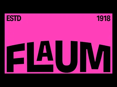 Flaum: Established 1918 Branding bold bold design bold typography brand brand identity branding company brand design estd flaum graphic design logo logo design logotype logotype design pink typography visual identity