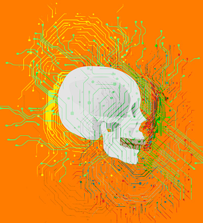 digital sculpture :: scambot 2000 digital sculpture fml illustration scam scum shunte88 vector