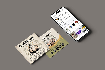 Garlic Paste Social Media/ Instagram Post Design branding business business identity facebook poসট graphic design healthy instagram instagram post label design marketing nutrition organic packaging paste post design product showcase