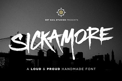 Sickamore Handwriting Font bold branding brush design font modern paint retro serif set sail studios sickamore sickamore handwriting font vintage