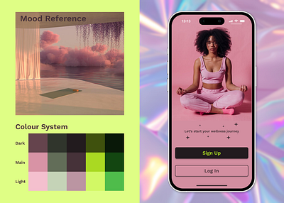 UI 100 Challenge: Day 1 - Wellness App Onboarding app colour designsystem dribbledesign ui uichallenge ux wellnessapp