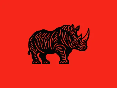 Rhinoceros africa animal branding design graphic design horn icon illustration logo logo design rhinoceros rino vector