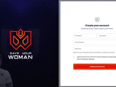Saveyouwoman login page logo brand logo design saveyourwoman splash page ui ux