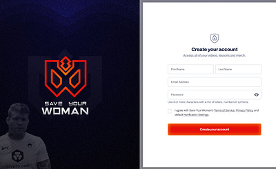 Saveyouwoman login page logo brand logo design saveyourwoman splash page ui ux